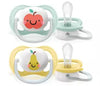 Залъгалки Ultra Air 0-6 Плодове, 2 Броя - Залъгалки - Philips Avent - BebeMama