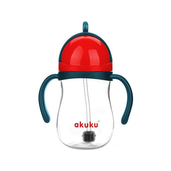 Чаша Със Сламка Синя/Червена - Чаши - Akuku - BebeMama