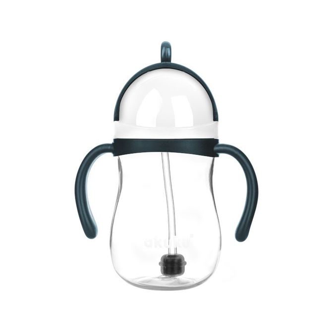 Чаша Със Сламка Синьо/Бяла - Чаши - Akuku - BebeMama