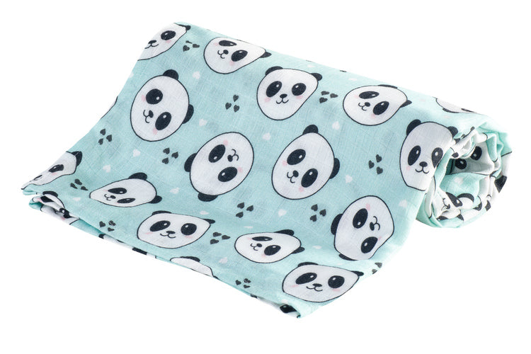 Bambusz Pelenka 30x30 Panda Mint
