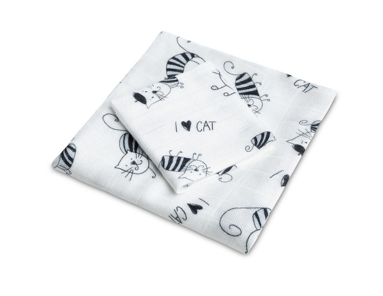 Комплект Бамбукови Пелени 30X35/ 75X75- Котки - Пелени - Sensillo - BebeMama