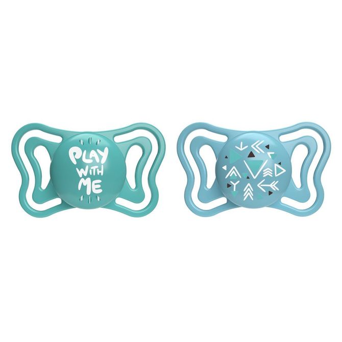 Силиконова Залъгалка Physio Light 16-36M 2 Бр. Синя - Залъгалки - Chicco - BebeMama