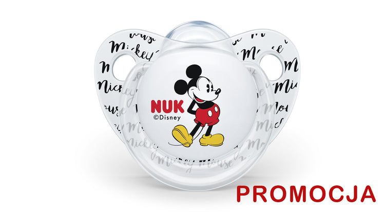 Силиконова Залъгалка 0-6 2Бр./Кутия Червена Disney Micki Mouse