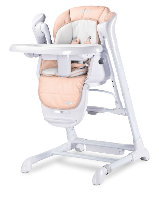 Scaun înalt și balansoar electric 2 în 1, roz indigo, Caretero