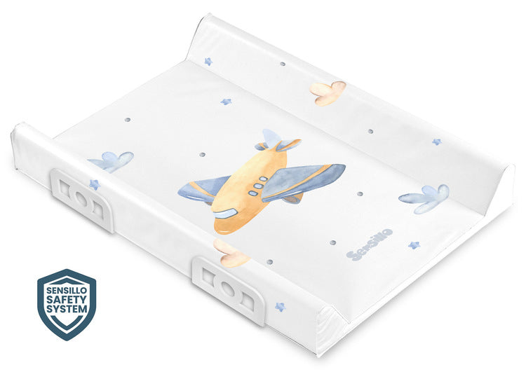 Подложка За Повиване Със Система За Безопасност - Sky Airplane Жълт 70 См - Повивалници - Sensillo - BebeMama