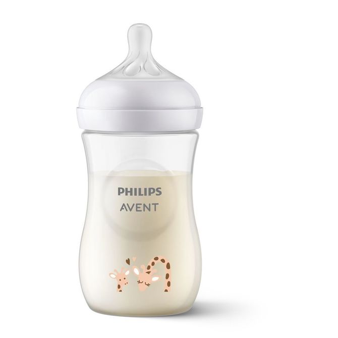 Бебешко Шише За Хранене Philips Avent Natural Response 260 Мл., 1+ Месеца Giraffe - Шишета За Хранене - Philips Avent - BebeMama