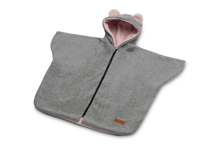 Пончо Сиво Меланж / Розово - Якета и Палта - Sensillo - BebeMama