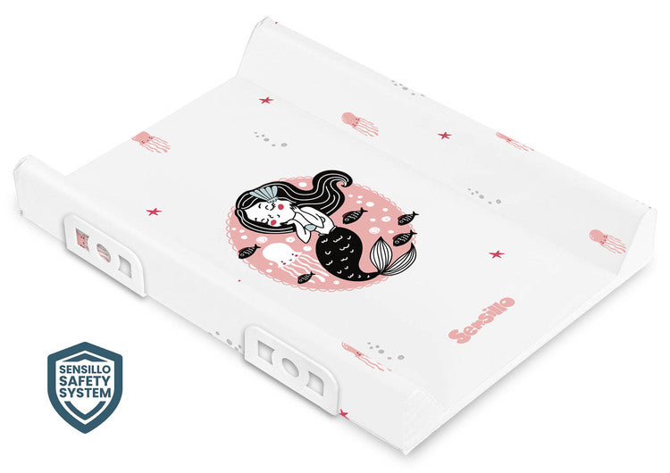 Подложка За Повиване Със Система За Безопасност - Розова Сирена -70 Cm - Повивалници - Sensillo - BebeMama