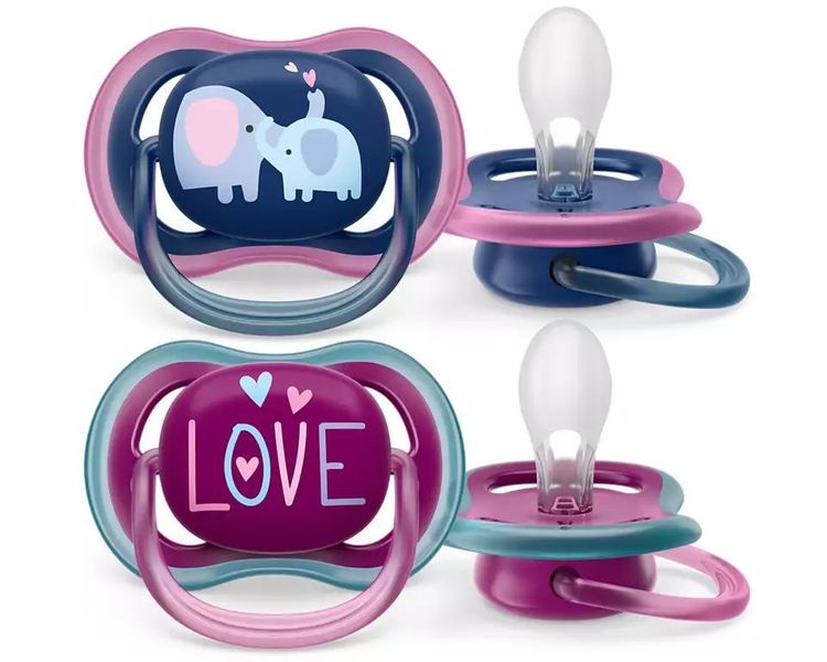 Залъгалка За Момиче 18+ 2 Бр. Philips Avent Ultra Air - Залъгалки - Philips Avent - BebeMama