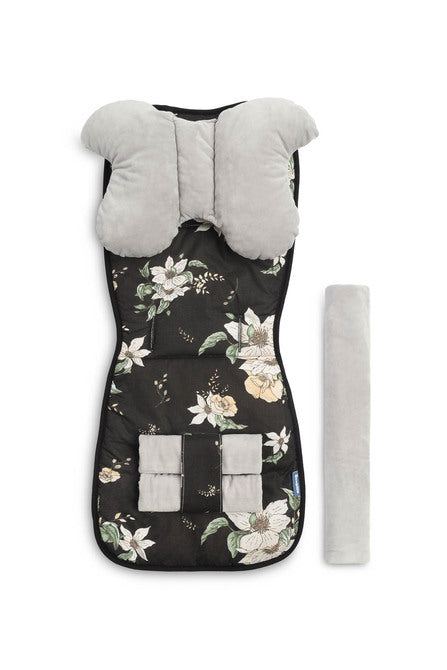 Комплект За Детска Количка Liner Deluxe – Черни Цветя - Сетове За Колички - Sensillo - BebeMama