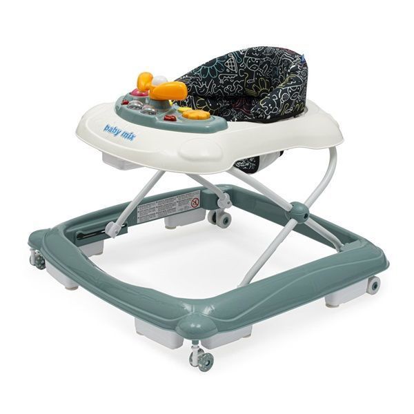 Premergător pentru bebeluși cu volan verde