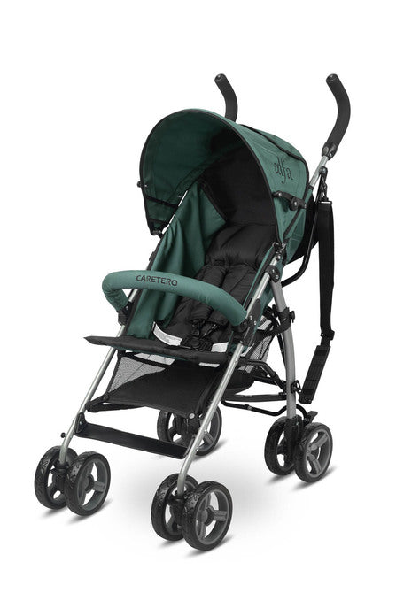 Детска Количка Alfa Dark Green Caretero - Летни Колички - Caretero - BebeMama