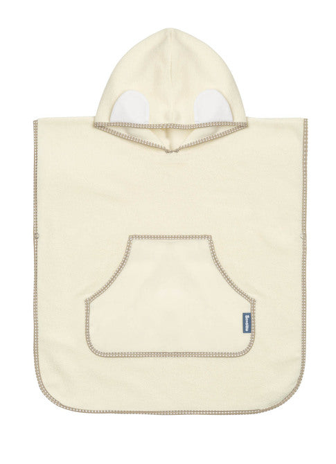 Poncho de baie ecru