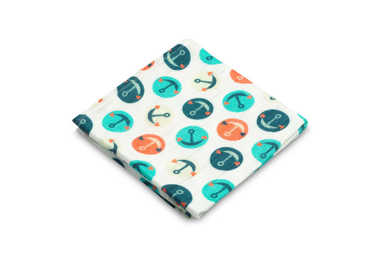 Бамбукова Пелена Anchors 75X75 - Пелени - Sensillo - BebeMama