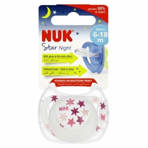 Залъгалка Star Night 6-18 - 1 Брой Nuk
