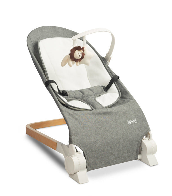 , baldachin gri pin, Caretero Chaise Lounge