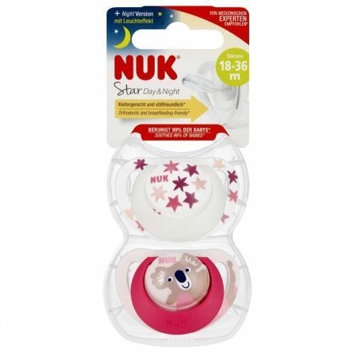 Силиконова ЗалъгалкаStar Day & Night 18-36 2 Броя Nuk