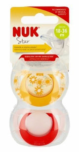 Suzetă din silicon Star 18-36 2 bucăți Nuk