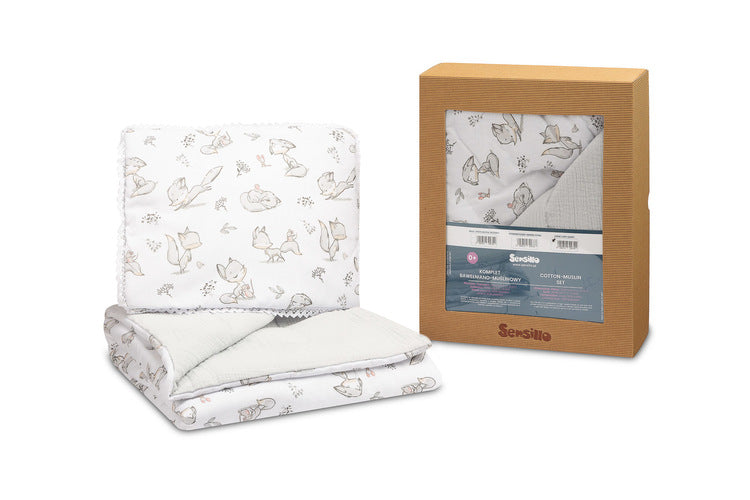 Комплект Възглавница И Завивка Forest Foxes Gray