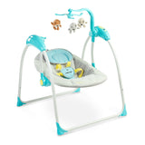 Balansoar electric cu buclă până la 12 kg, albastru, Caretero