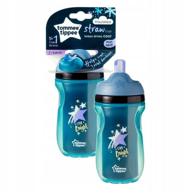 Бутилка Със Сламка 260 Мл. 12 + Tommee Tippee Момче - Шишета - Tommee Tippee - BebeMama