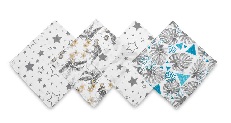 Пелена Spit Up 4 Броя – Синя 35X35 - Пелени - Sensillo - BebeMama