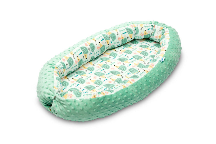 Гнездо Baby Nest Minky – Hedgehogs Mint - Гнезда - Sensillo - BebeMama