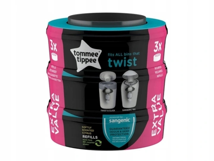 Пълнител За Кош Twist - 3 Броя - Кошове За Памперси - Tommee Tippee - BebeMama
