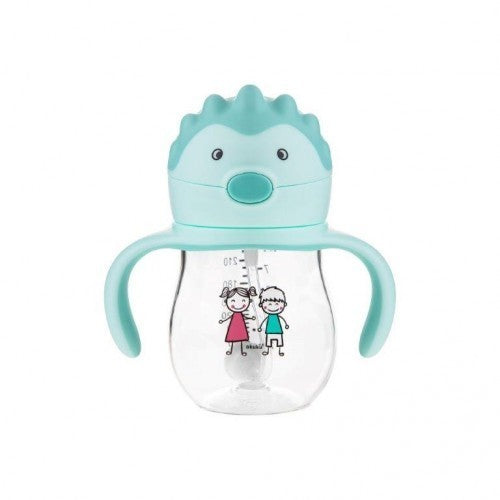 Неразливаща Се Чаша 250 Мл Със Сламка И Двойна Дръжка Мента - Чаши - Akuku - BebeMama
