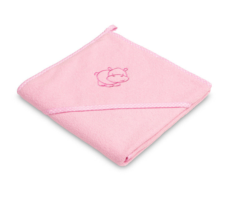 Мека Хавлия За Баня Hippo – Розова - Хавлии - Sensillo - BebeMama