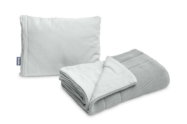 Set de muselină pentru pătuț sau cărucior gri