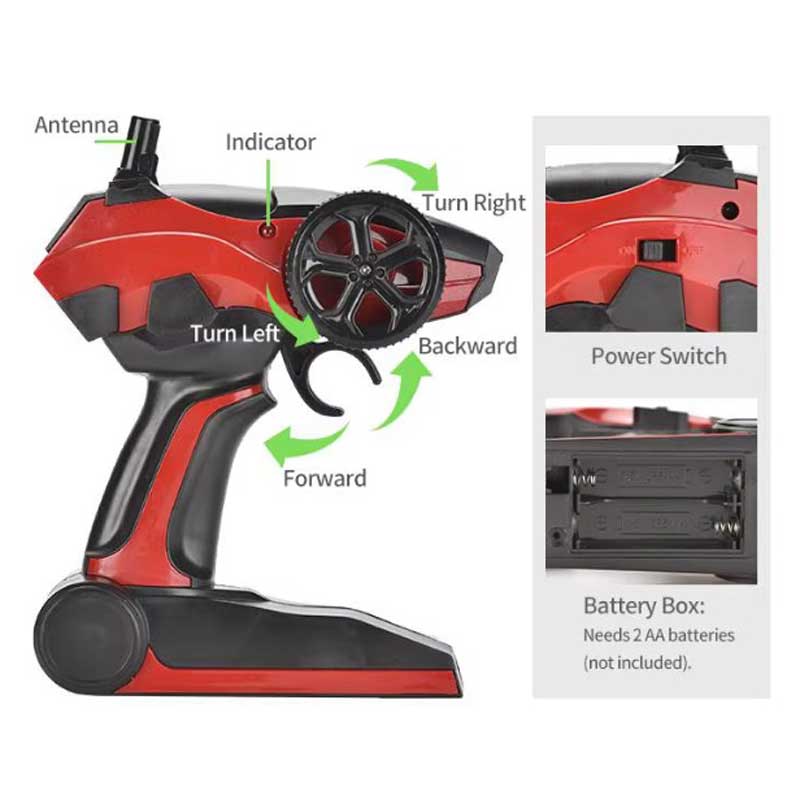 Радиоуправляема Офроуд Кола 1:10, С Дистанционно Управление И Големи Гуми, Червена Crazon
