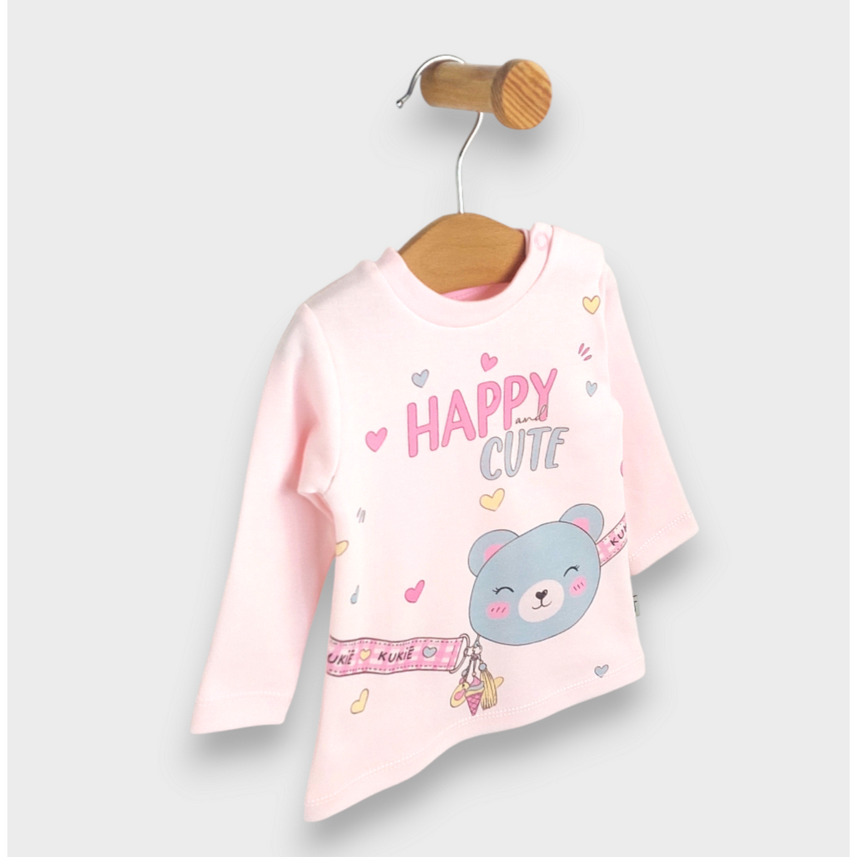Бебешка Блуза С Дълъг Ръкав Happy Cute 62 92 См. Розов Rainy