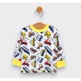 Bluză ploioasă pentru bebeluși cu mâneci lungi, model Cars, 62-92 cm.