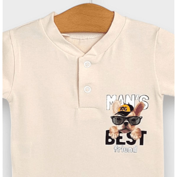 Бебешка Блуза С Къс Ръкав Best Friend 62 92 См. Екрю Rainy