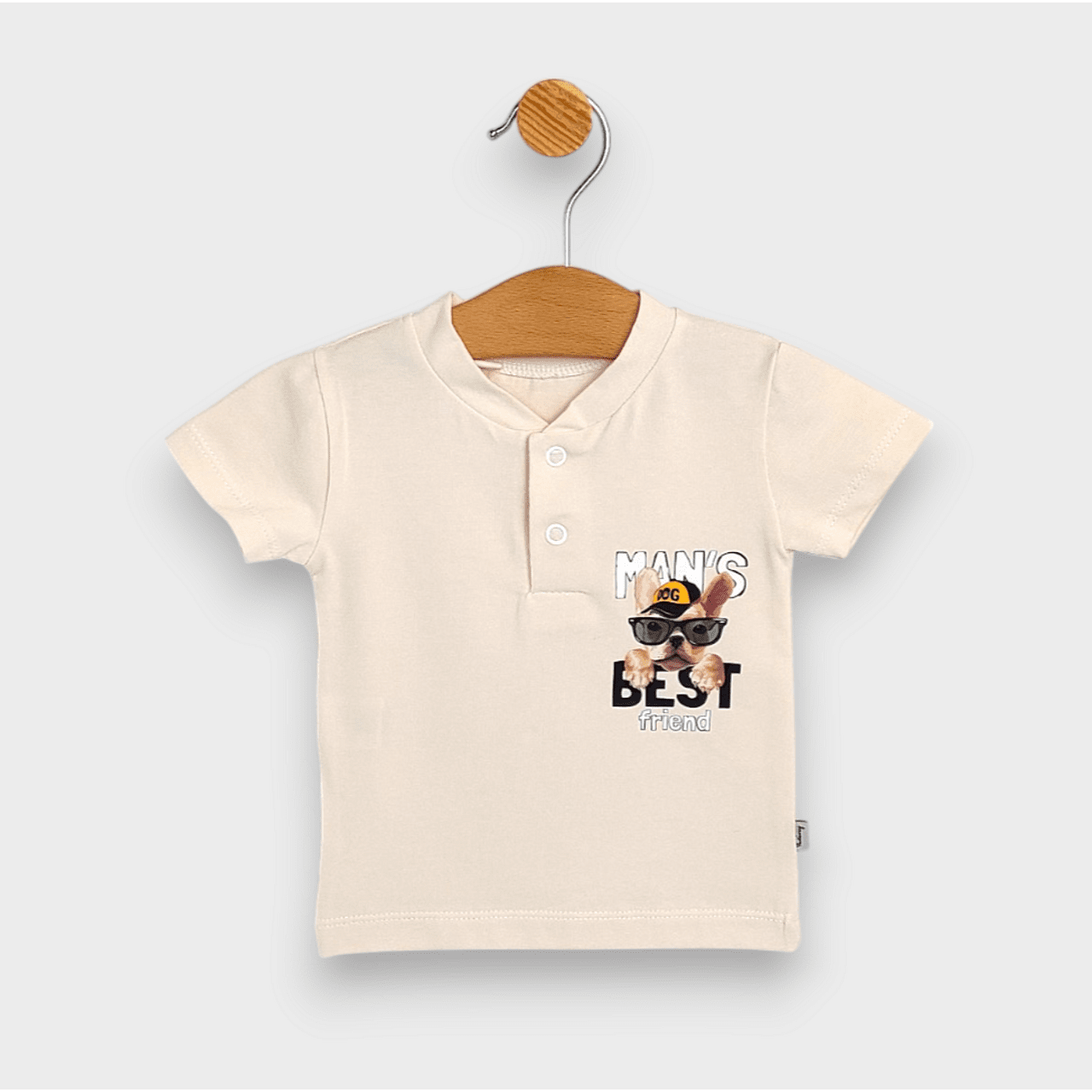 Бебешка Блуза С Къс Ръкав Best Friend 62 92 См. Екрю Rainy
