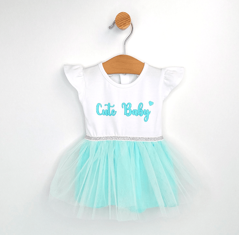 Бебешка Боди Рокля С Диадема 56 80 См. Cute Baby Резеда Rainy