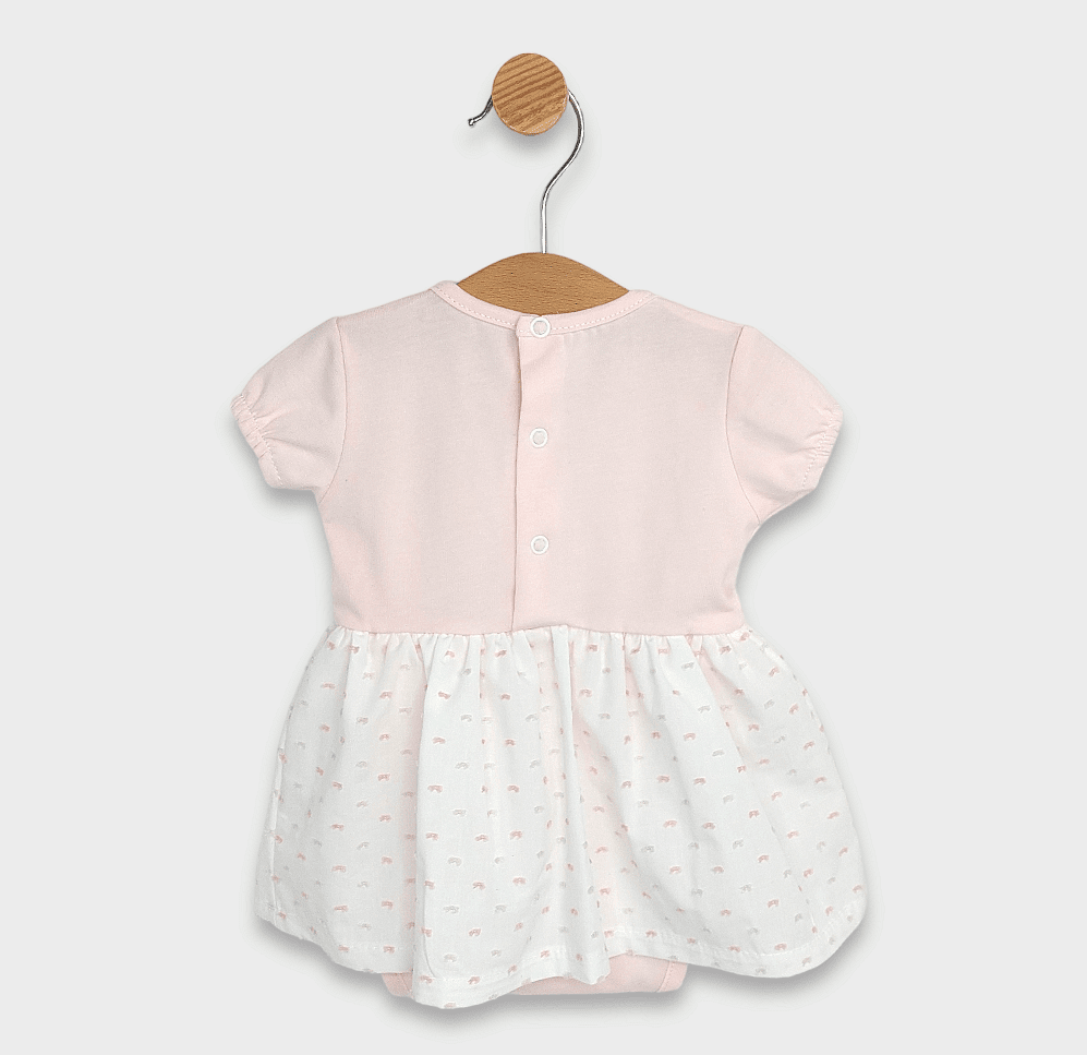 Rainy Бебешка Боди-Рокля С Диадема 56-80 См. Панделка Къс Ръкав