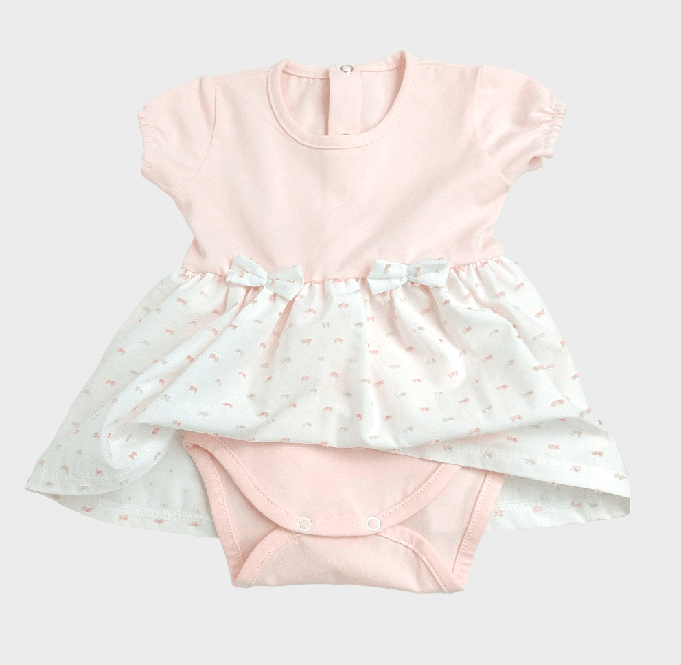 Rainy Бебешка Боди-Рокля С Диадема 56-80 См. Панделка Къс Ръкав