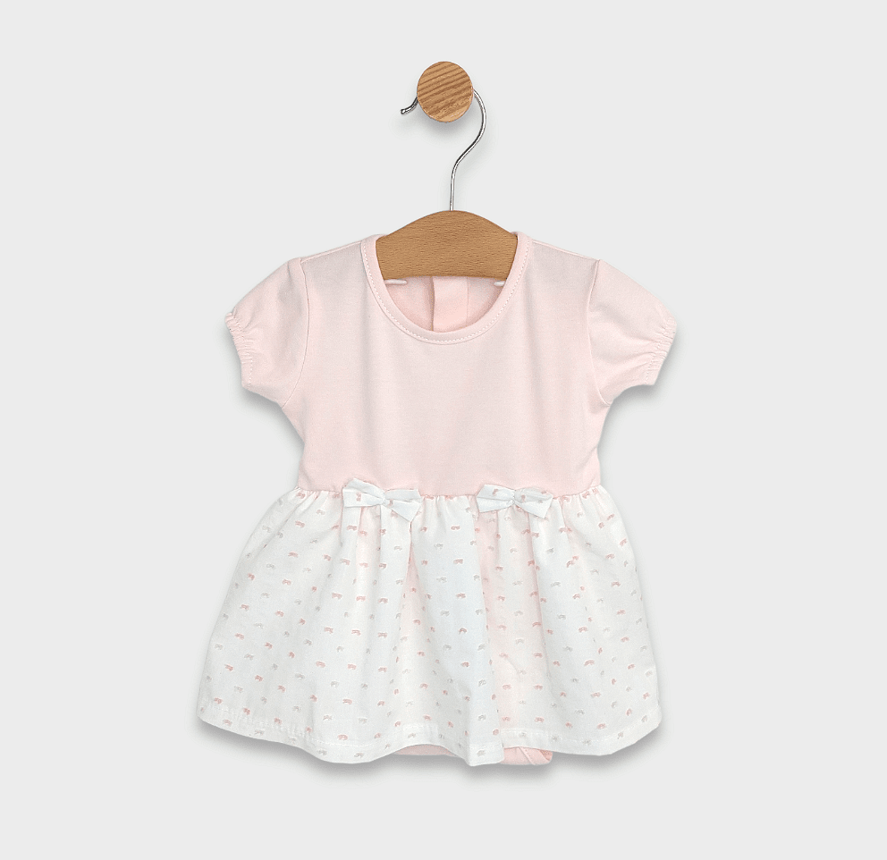 Rainy Бебешка Боди-Рокля С Диадема 56-80 См. Панделка Къс Ръкав