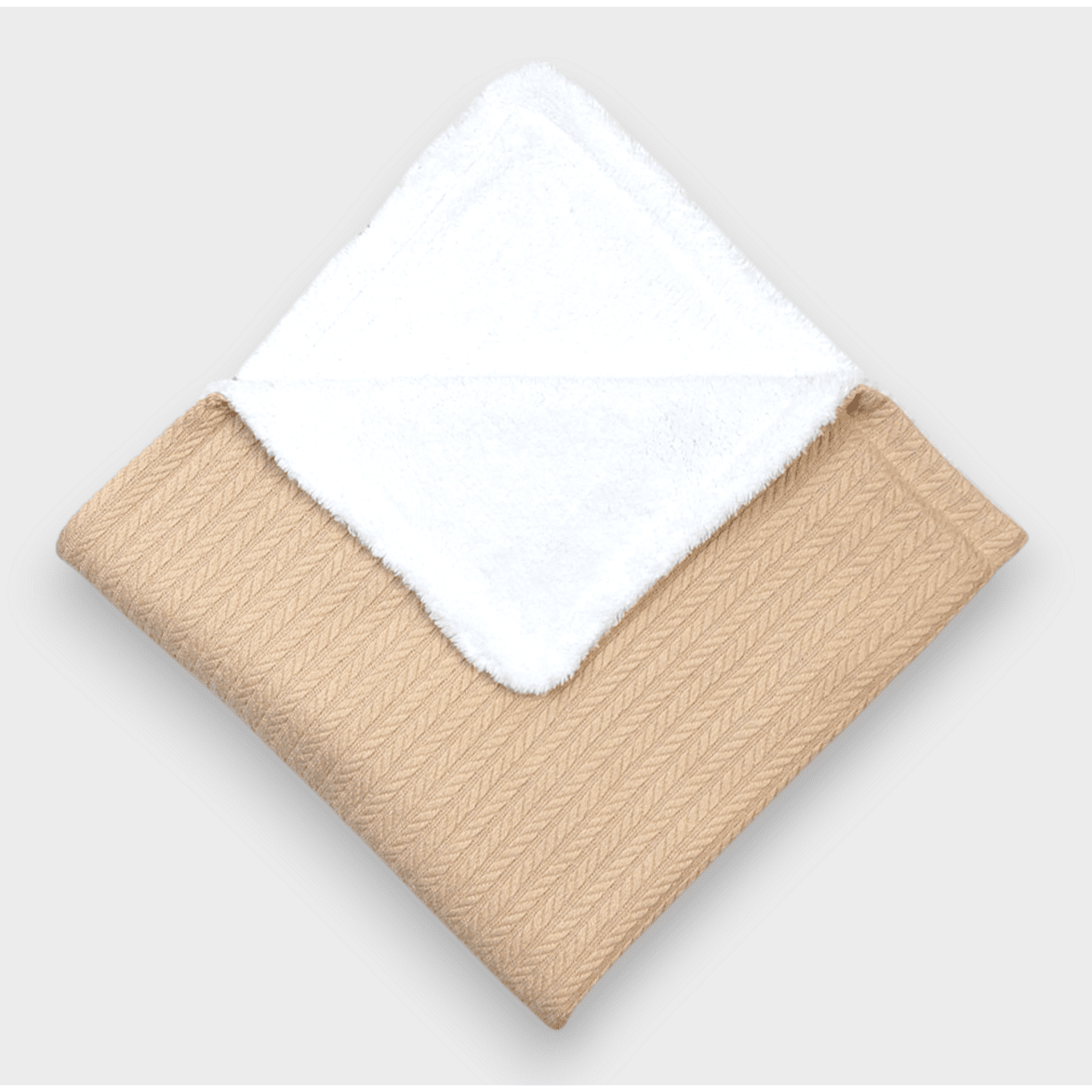 Rainy Бебешка Двулицева Плетена Пелена 85Х85 См. Бежов