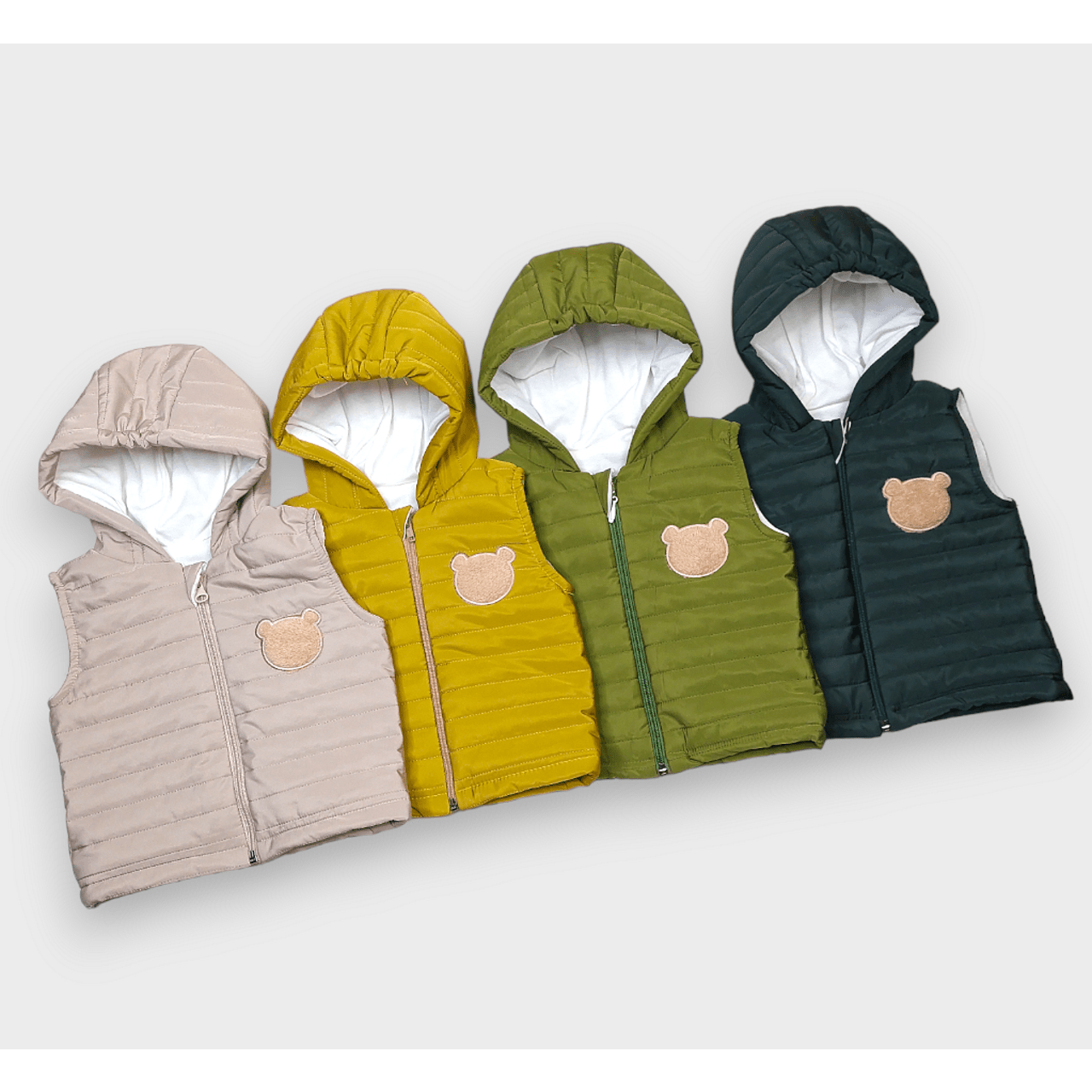 Rainy Бебешка грейка с качулка Пухено мече 62 - 92см. горчица