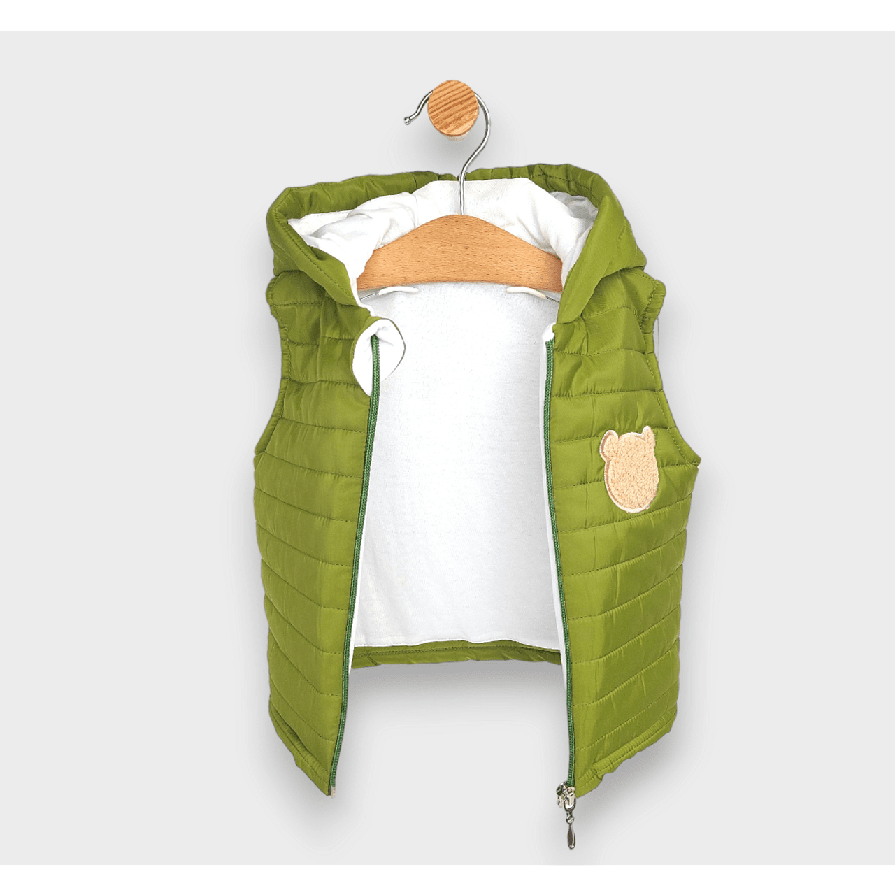 Rainy Бебешка Грейка С Качулка Пухено Мече 62 - 92См. Зелен