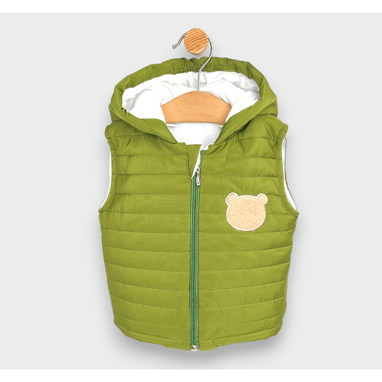 Rainy Бебешка Грейка С Качулка Пухено Мече 62 - 92См. Зелен