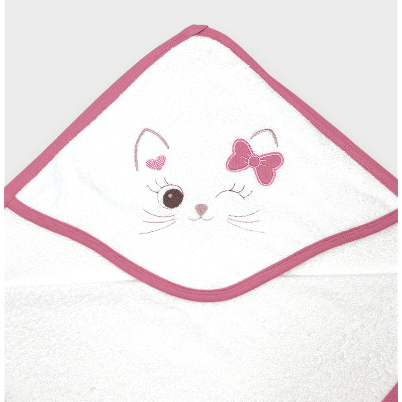 Бебешка Хавлия С Качулка 90х90 См. Hello Cat Rainy