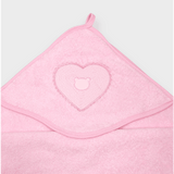 Rainy Бебешка Хавлия С Качулка 90Х90 См. Сърце С Мече