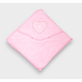 Rainy Бебешка Хавлия С Качулка 90Х90 См. Сърце С Мече