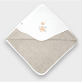 Prosop de ploaie pentru bebeluși cu glugă, leu cu stea, 90x90 cm, gri