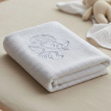 Бебешка Хавлия За Кръщене 125х125 См Ангелче Бял Rainy