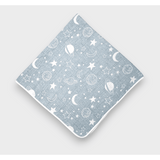 Scutec reversibil Rainy Baby din muselină, 120 x 120 cm, gri spațial